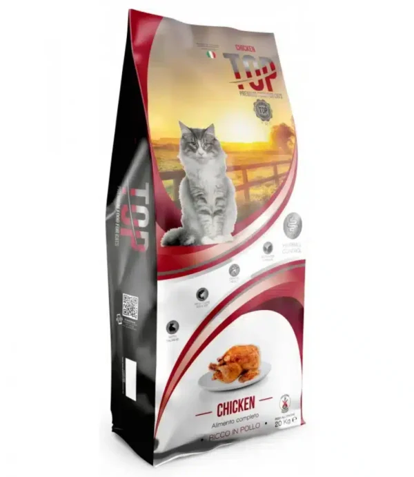 Top Premium Food with Chicken Adult Dry Cat Food - 20 kg