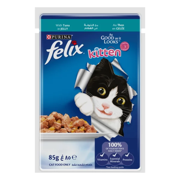 Felix Tuna In Jelly, Kitten Wet Food, 85 gm