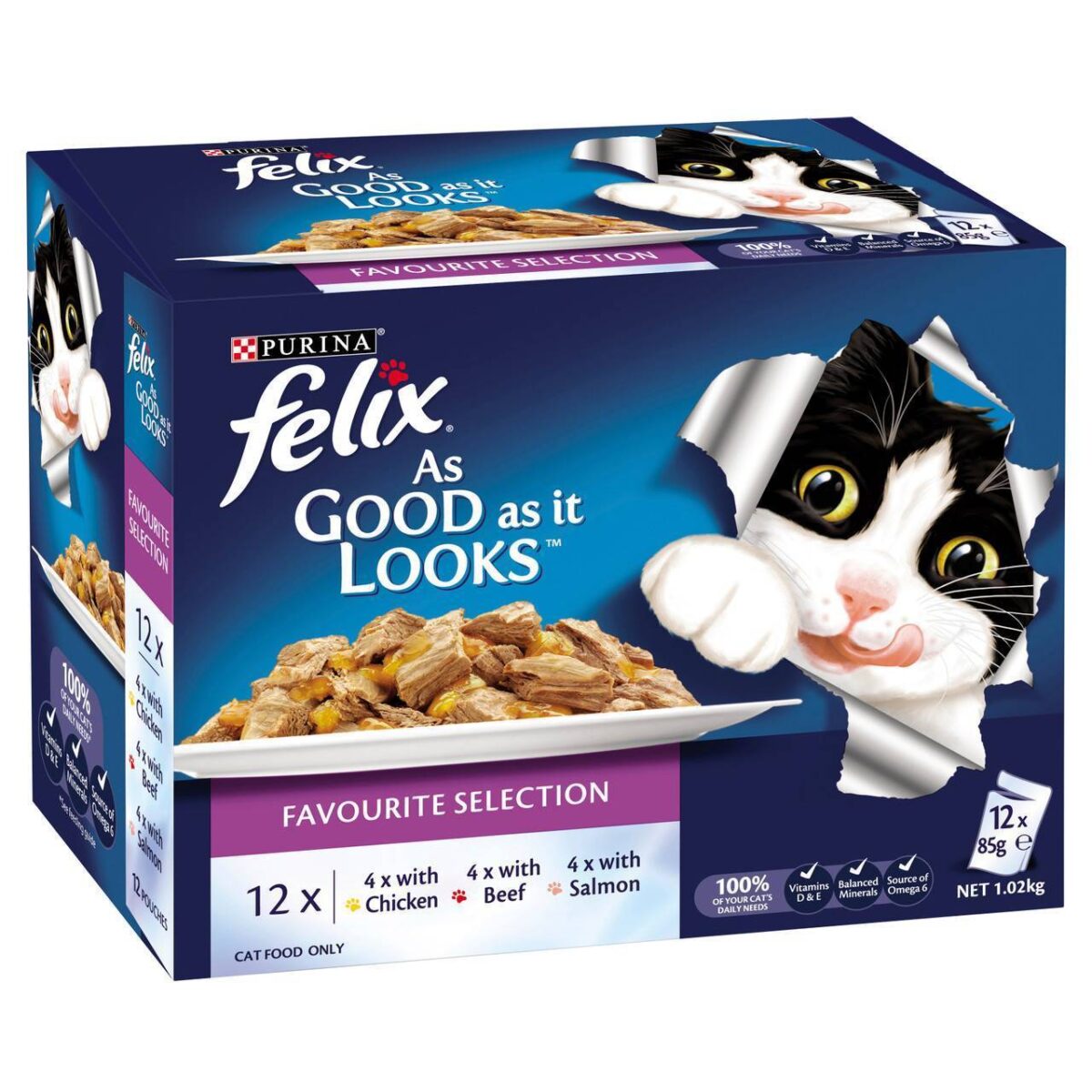 Felix Favourite Selection 12 x 85g Wet Cat Food