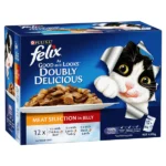 FELIX - Adult Doubly Delicious Meat Selection in Jelly Wet Cat Food (85g x 12pk)