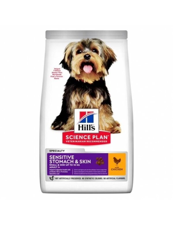 Hills Science Plan Sensitive Stomach & Skin Small & Mini Adult Dog Food With Chicken 1.5kg