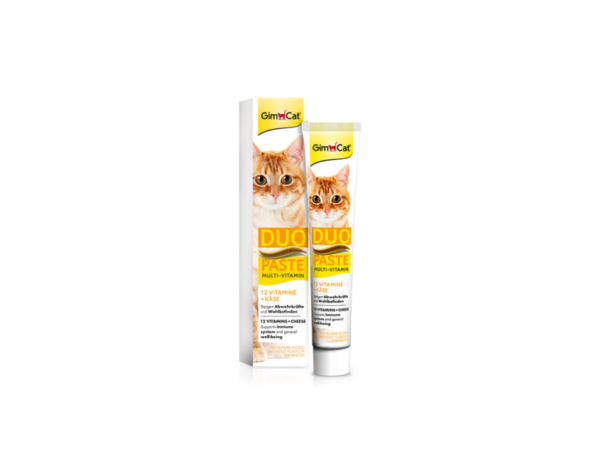 GimCat Multi-vitamin Duo Paste Cheese 12 Vitamin Cat Paste 50 G