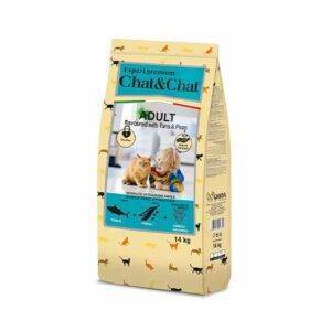 Chat & Chat Dry Food With Tuna And Peas For Adult Cats 14 Kg