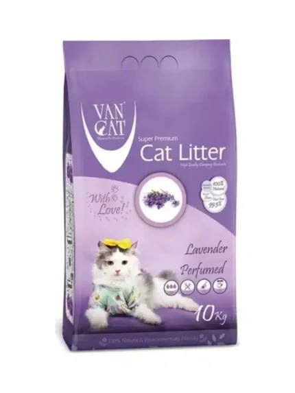فان كات رمل للقطط برائحة الافندر 10 كج