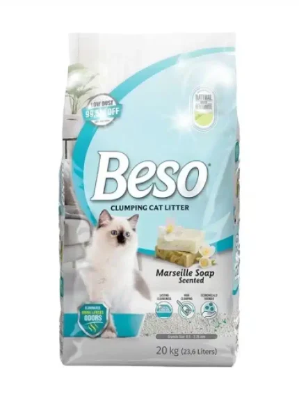 بيسو رمل قطط برائحة الصابون 20 كيلو