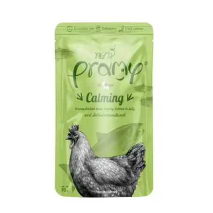 برامي طعام رطب دجاج مع السالمون في الجيلي للقطط الصغيره والكبيره 70 جرام