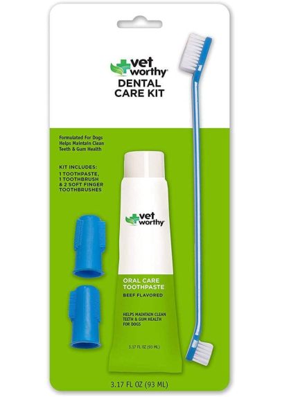 فيت معجون اسنان للقطط والكلاب مع فرشة اسنان 93 ملل