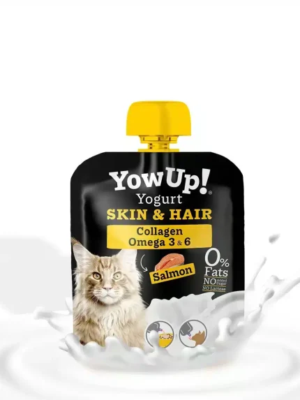 يو اب زبادي طبيعي للقطط غني بالاوميغا 3-6 بالسلمون 85 جرام