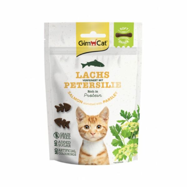 Gimcat Soft Snacks Salmon & Parsley Cat Treats, 60 g