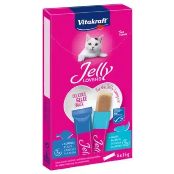 Vitakraft Cat Jelly Lovers with Flounder & Salmon 6x15 g