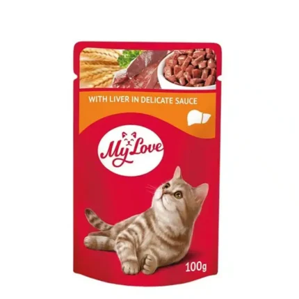 ماي لاف طعام رطب للقطط بالكبدة 100 جرام