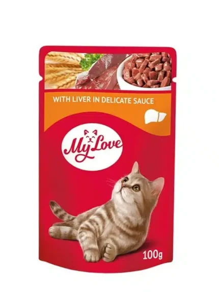 ماي لاف طعام رطب للقطط بالكبدة 100 جرام