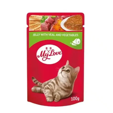 ماي لاف طعام رطب للقطط باللحم والخضار 100 جرام