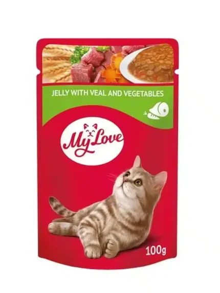 ماي لاف طعام رطب للقطط باللحم والخضار 100 جرام