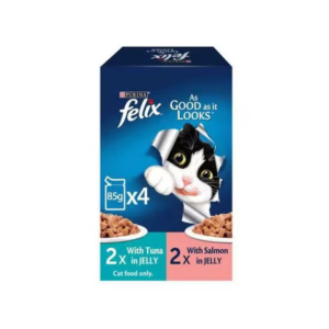 Felix Adult Cat Tuna and Salmon Wet Food ‏ 4×85 g