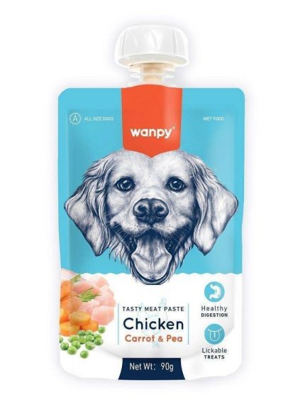 وانبي كريمة الدجاج والجزر والبازلاء للكلاب 90 غ