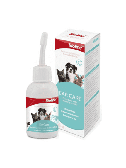 بيولاين قطرة للقطط والكلاب للعناية بالاذن 50 ملل