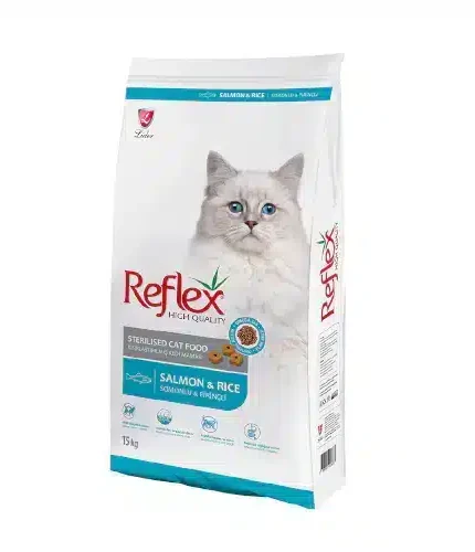 ريفليكس طعام جاف للقطط المعقمه بالسالمون والارز 15 كيلو