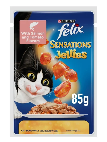 فليكس ظرف رطب للقطط سالمون وطماطم 85 جرام