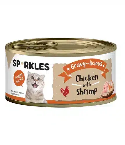 سباركلز طعام رطب للقطط بالتونا و الجمبري 80 جرام