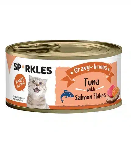 سباركلز طعام رطب للقطط بالتونا و السلمون 80 جرام