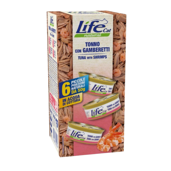 Life Cat Tuna with Shrimp Multipack Canned Cat Food  6×50 g