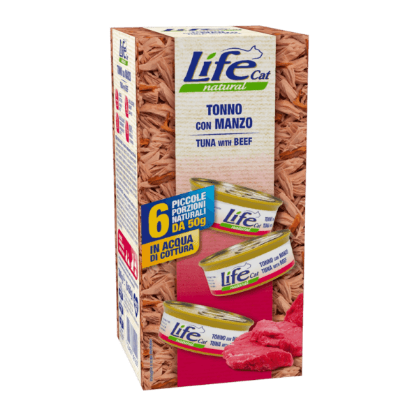 Life Cat Tuna with Beef Multipack Canned Cat Food 6×50 g