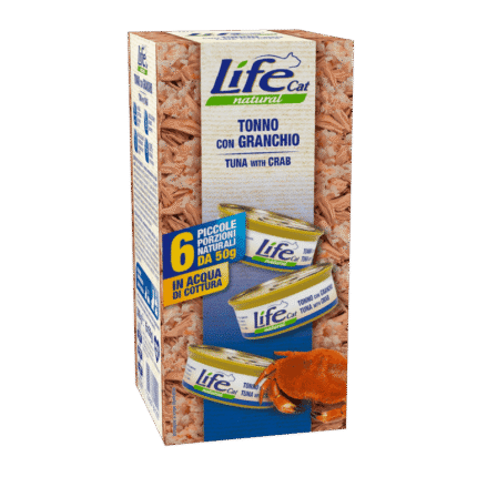 لايف كات طعام رطب للقطط بالتونا مع السلطعون بالمرق 6×50 جرام