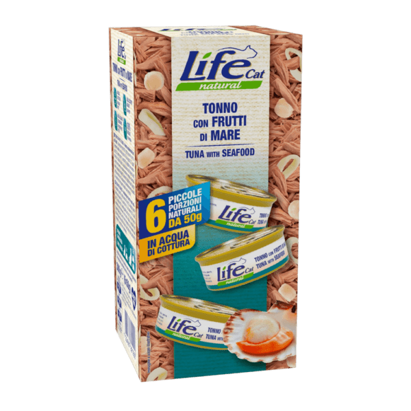 Life Cat Tuna with Seafood Multipack Canned Cat Food 6×50 g