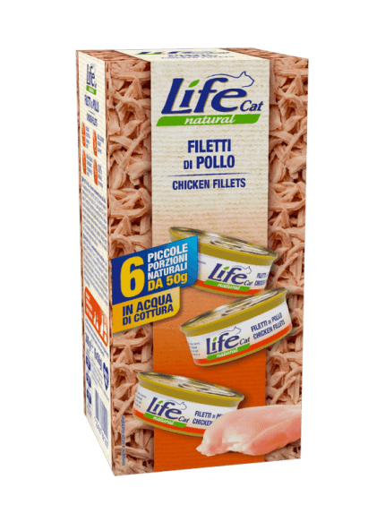 لايف كات طعام رطب للقطط بالدجاج 6×50جرام