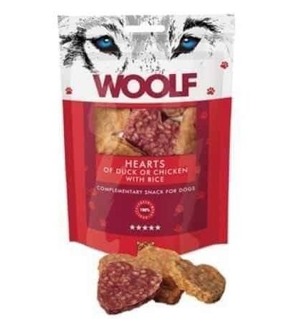 وولف مكافآت للكلاب صدور البط أو الدجاج مع الأرز 100 جرام