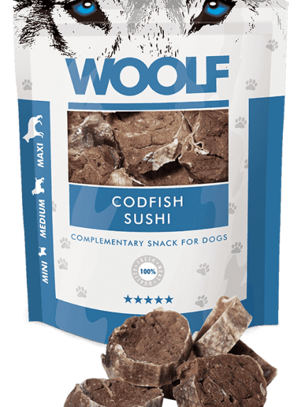 وولف مكافآت للكلاب سمك القد والسوشي 100 جرام