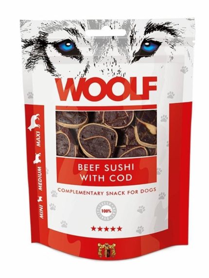 وولف مكافآت للكلاب لحم البقر وسمك القد 100 جرام
