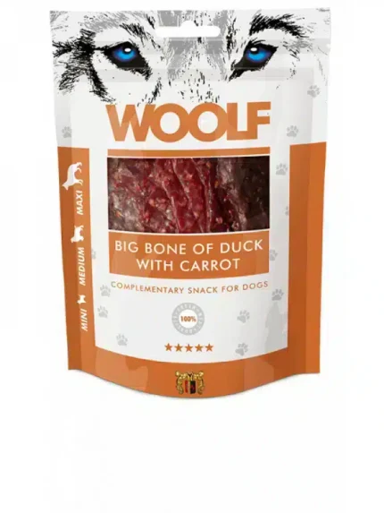 وولف مكافآت للكلاب عظام البط مع الجزر 100 جرام