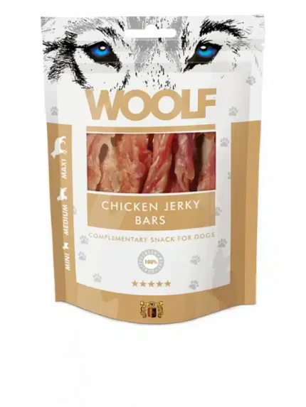 وولف مكافآت للكلاب قطع دجاج جركي 100 جرام