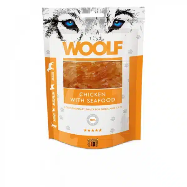 Woolf Chicken with Seafood Dog and Cat Treat - 100 g