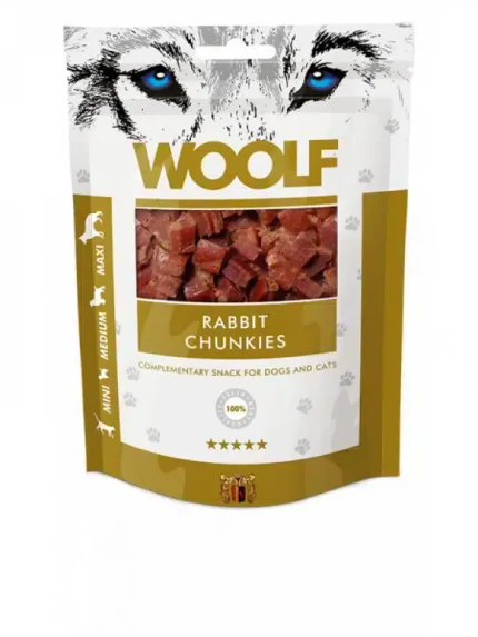 وولف مكافآت للكلاب قطع الارانب 100 جرام