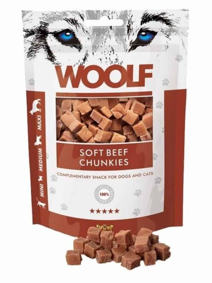 وولف مكافآت للكلاب البقر الطرية 100جم