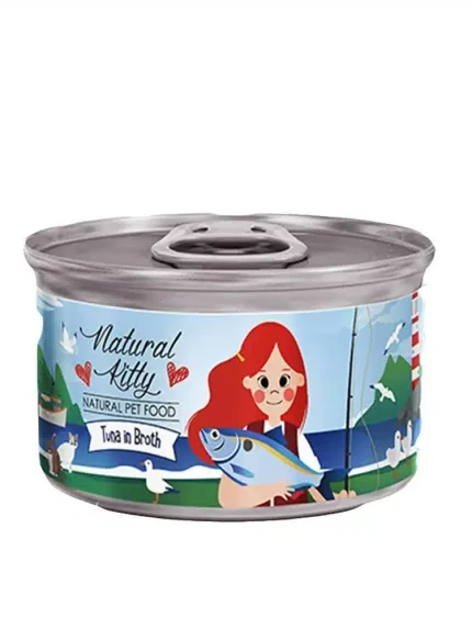 ناتشورال كيتي طعام رطب للقطط بالتونا مع المرق 80 جرام