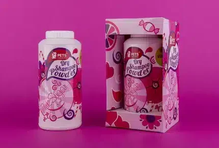 بيتس ريبابليك شامبو بودرة جاف للقطط والكلاب بينك شوجر