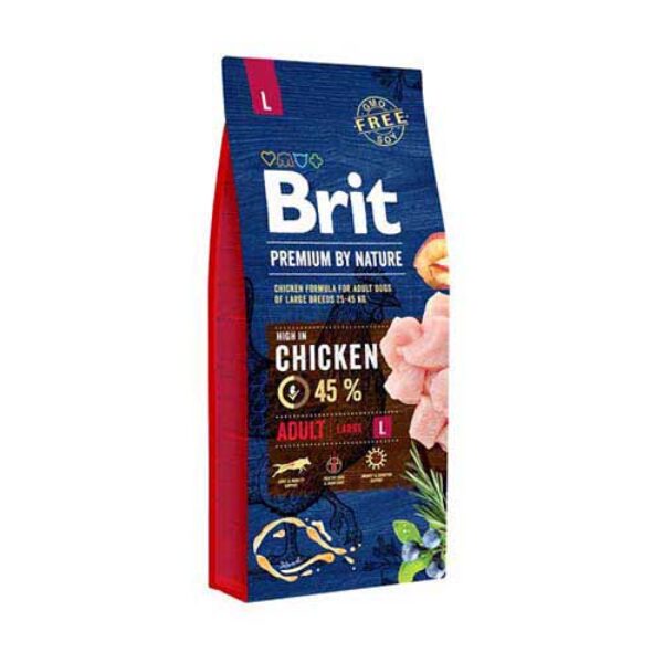 Brit - Dry Dog Food for Adult Large Breeds with Chicken Flavor - 15kg