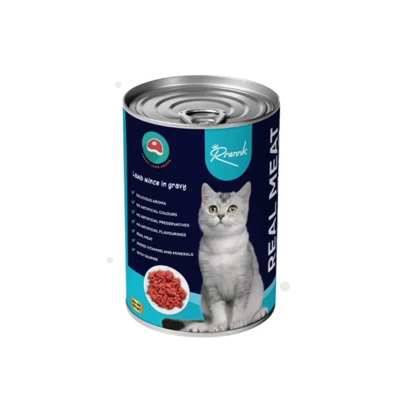 Rrannk Wet Cat Food Minced Lamb in Gravy 400g