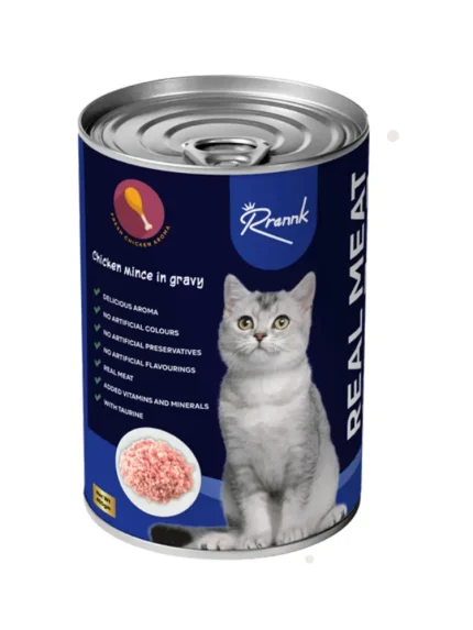 رانك طعام رطب للقطط بالدجاج مفروم في المرق 400 جرام