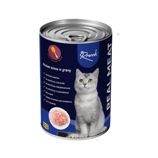 Rrannk wet cat food with minced chicken in gravy 400g