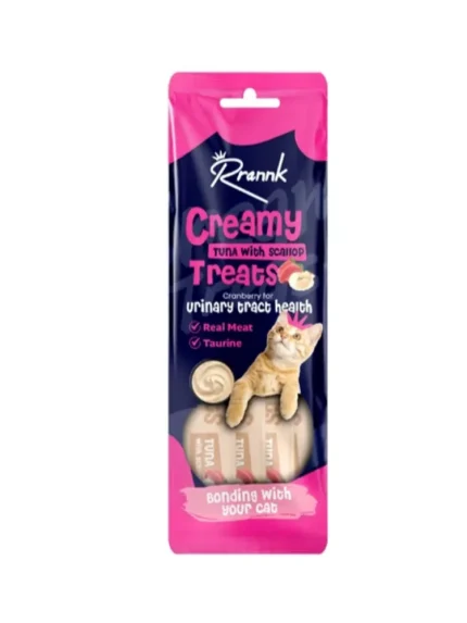 رانك كات مكافآت للقطط بالتونة مع اسكالوب لصحة المسالك البولية 4×15 جرام