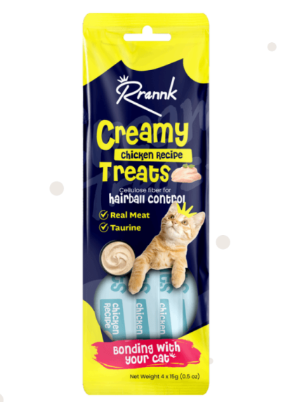 رانك كات مكافآت للقطط بالدجاج للتحكم في كرات الشعر 4×15 جرام
