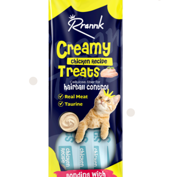 Rrannk Cat Hairball Control Chicken Treats 4x15g