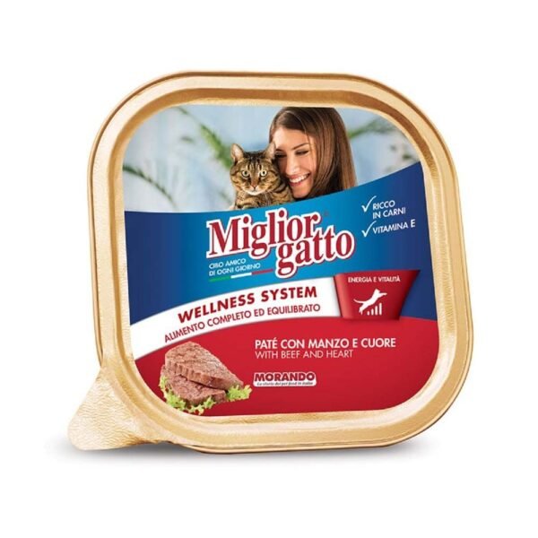 Miglior With Beef And Heart Wet Cat Food 100g