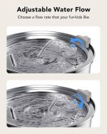 ⁦نافورة للقطط من الاستيل 3.2 لتر⁩ - الصورة ⁦2⁩