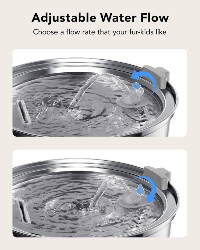 ⁦نافورة للقطط من الاستيل 3.2 لتر⁩ - الصورة ⁦2⁩